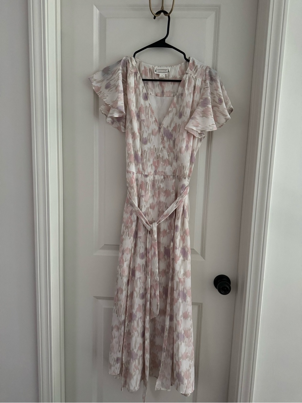 Red Dress Boutique Pastel Pink & Cream Floral Maxi Wrap Dress